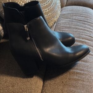 Style & Co. Black Side-Zip Ankle Boots